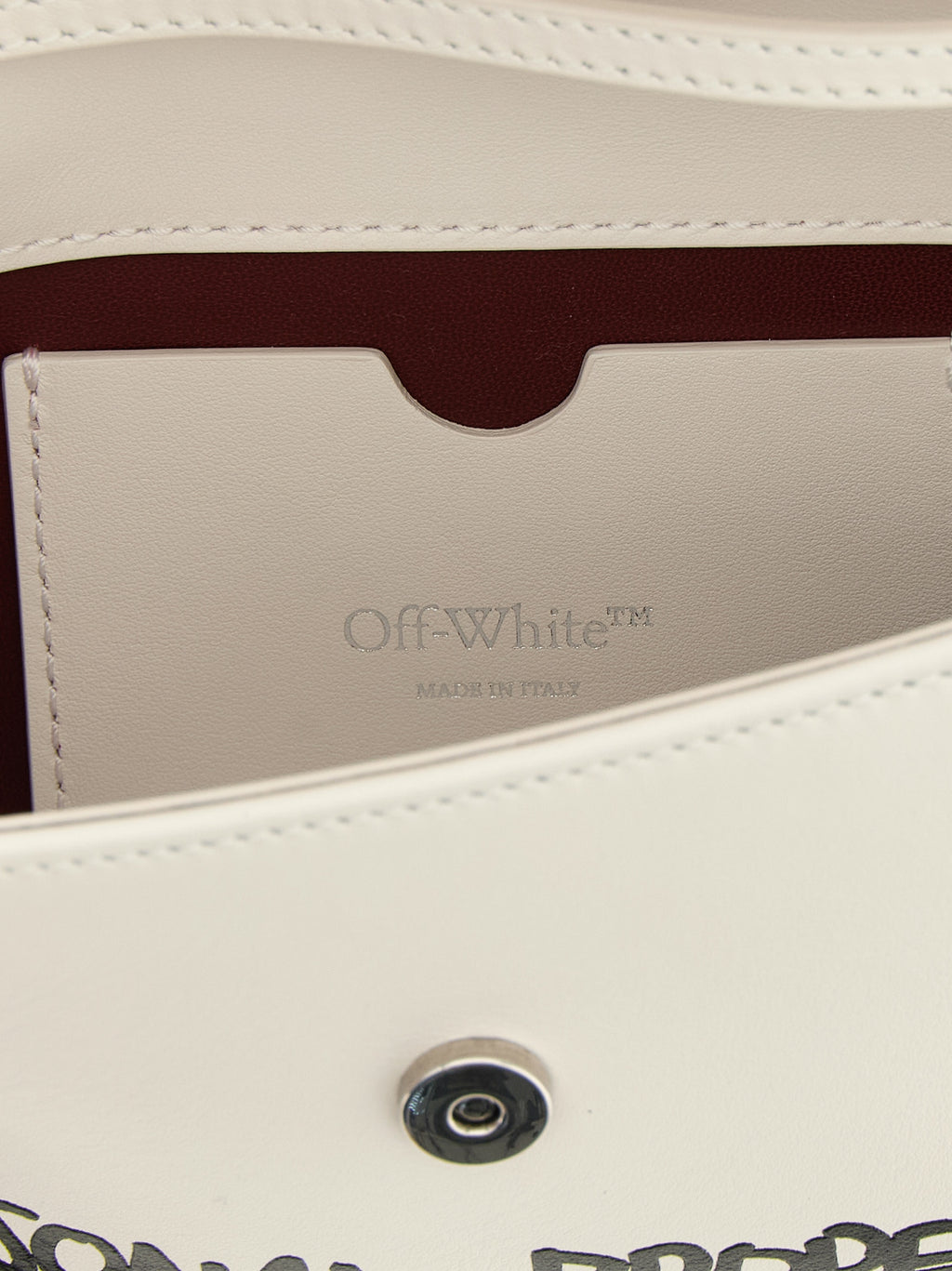 Off-White Bicolor Lamb Leather Shoulder Bag