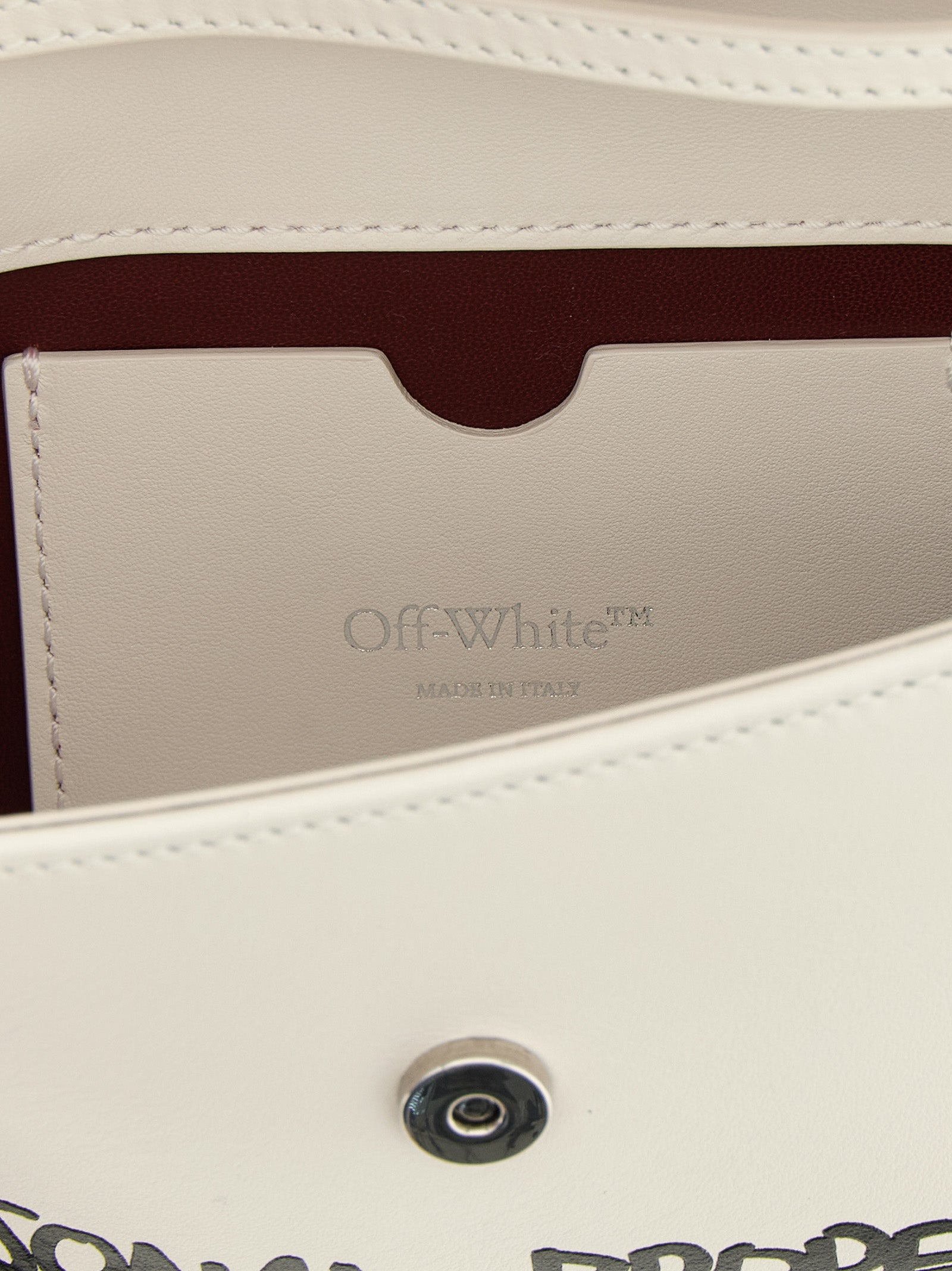 Off-White Bicolor Lamb Leather Shoulder Bag