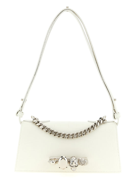 Alexander McQueen White Calfskin Shoulder Bag