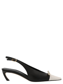 Lanvin Bicolor Goatskin Mid Heel Pumps