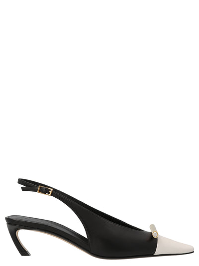 Lanvin Bicolor Goatskin Mid Heel Pumps