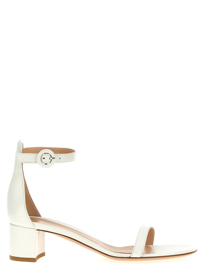 Gianvito Rossi White Leather Flat Sandals