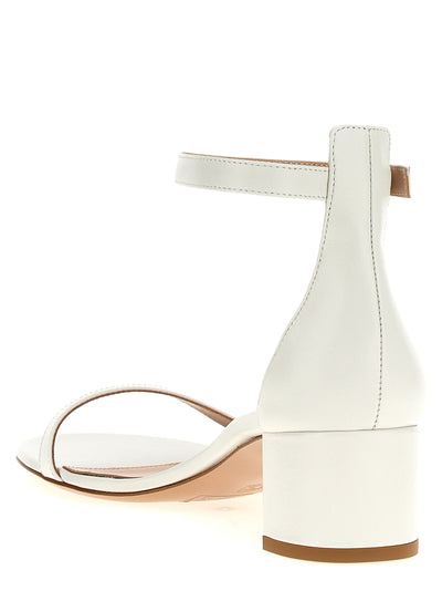 Gianvito Rossi White Leather Flat Sandals