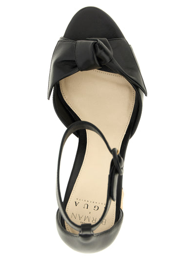 Alexandre Birman Black Cowhide Stiletto Heel Sandals