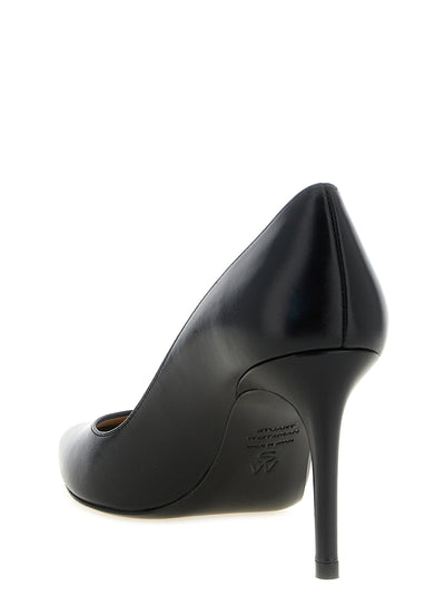 Stuart Weitzman Black Calfskin High Heel Pumps