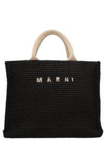 Marni Black Cotton Tote Bag