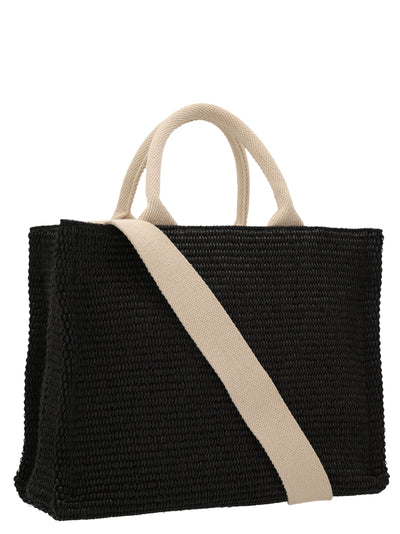 Marni Black Cotton Tote Bag