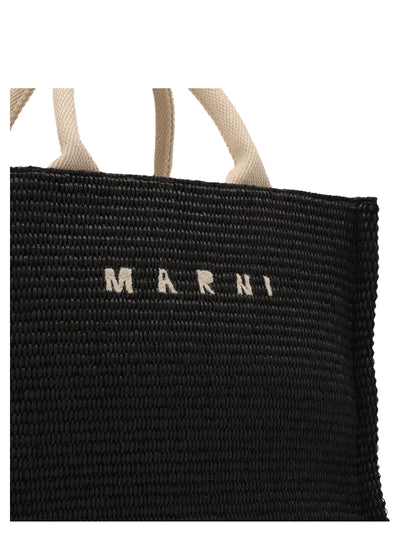 Marni Black Cotton Tote Bag