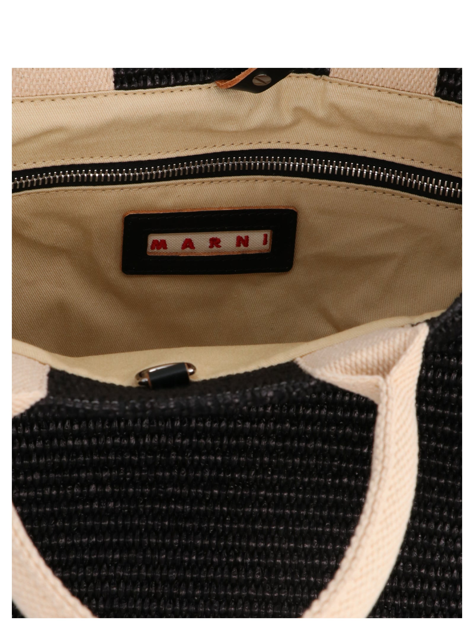 Marni Black Cotton Tote Bag