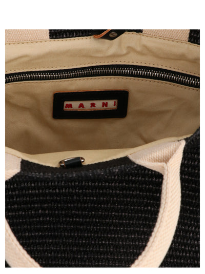 Marni Black Cotton Tote Bag