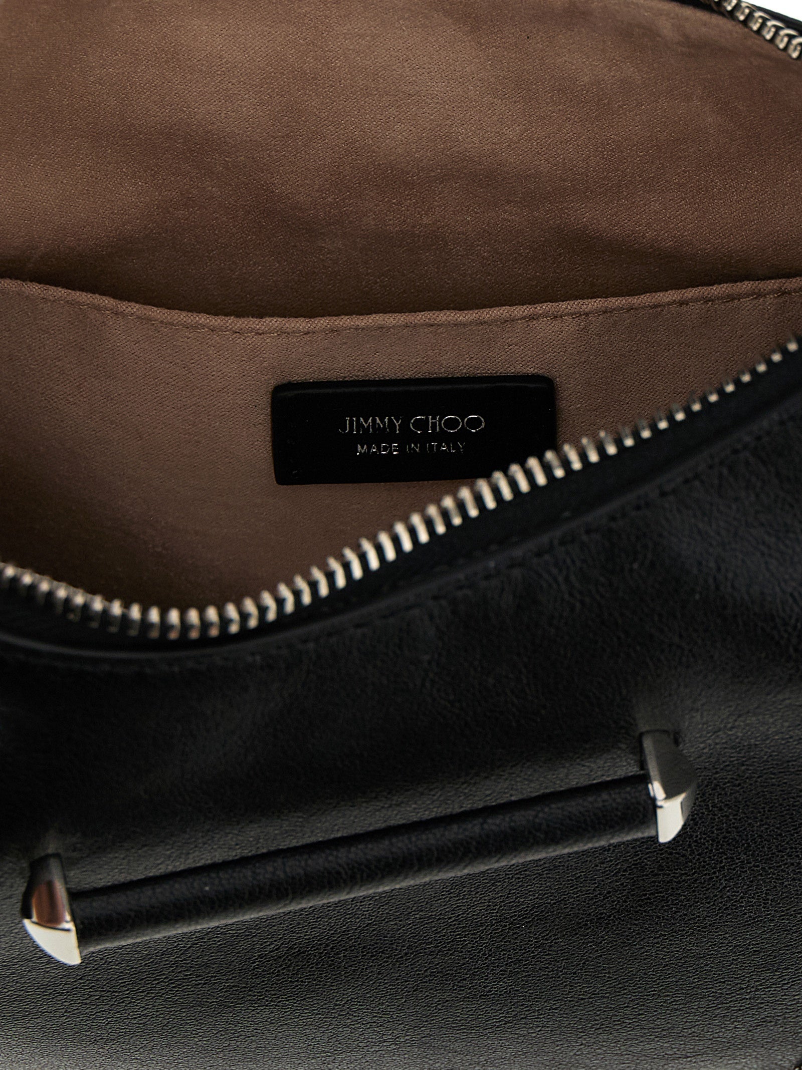 Jimmy Choo White Lamb Leather Shoulder Bag