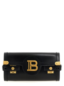 Balmain Black Calfskin Clutch Bag