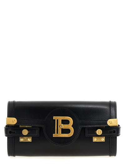 Balmain Black Calfskin Clutch Bag