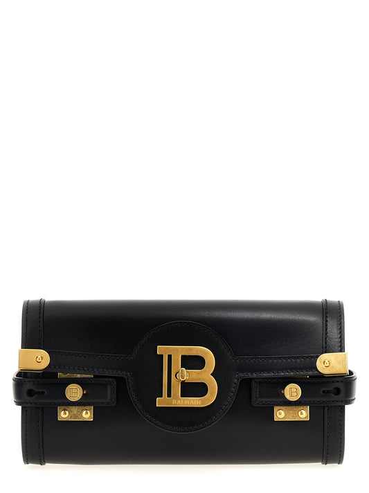 Balmain Black Calfskin Clutch Bag