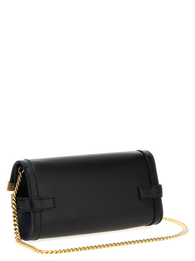 Balmain Black Calfskin Clutch Bag