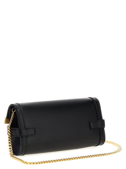 Balmain Black Calfskin Clutch Bag