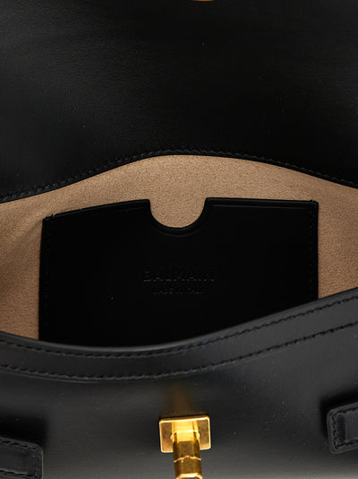 Balmain Black Calfskin Clutch Bag