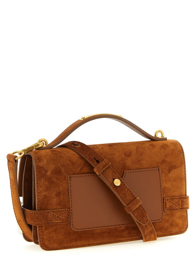 Balmain Brown Calfskin Handbag