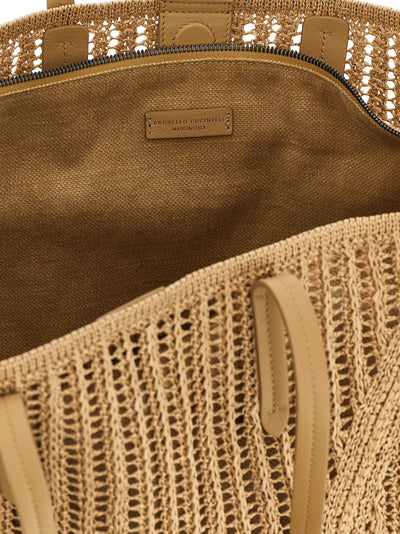 Brunello Cucinelli Beige Polyamide Shoulder Bag