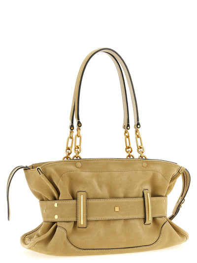 Balmain Beige Calfskin Shoulder Bag