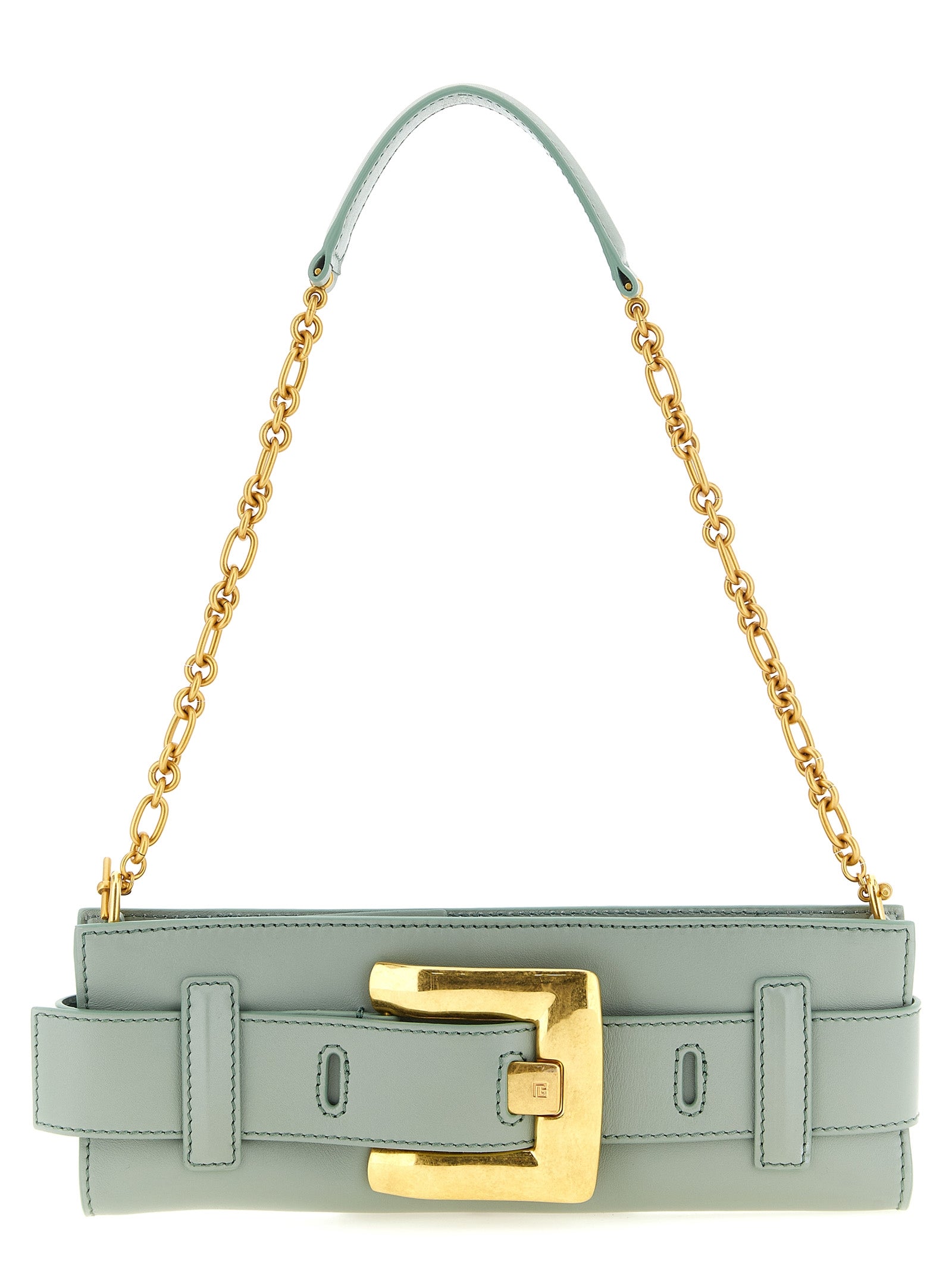 Balmain Bicolor Calfskin Clutch Bag