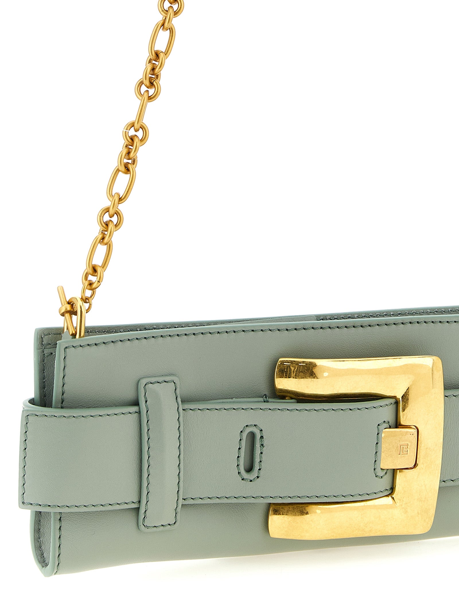 Balmain Bicolor Calfskin Clutch Bag