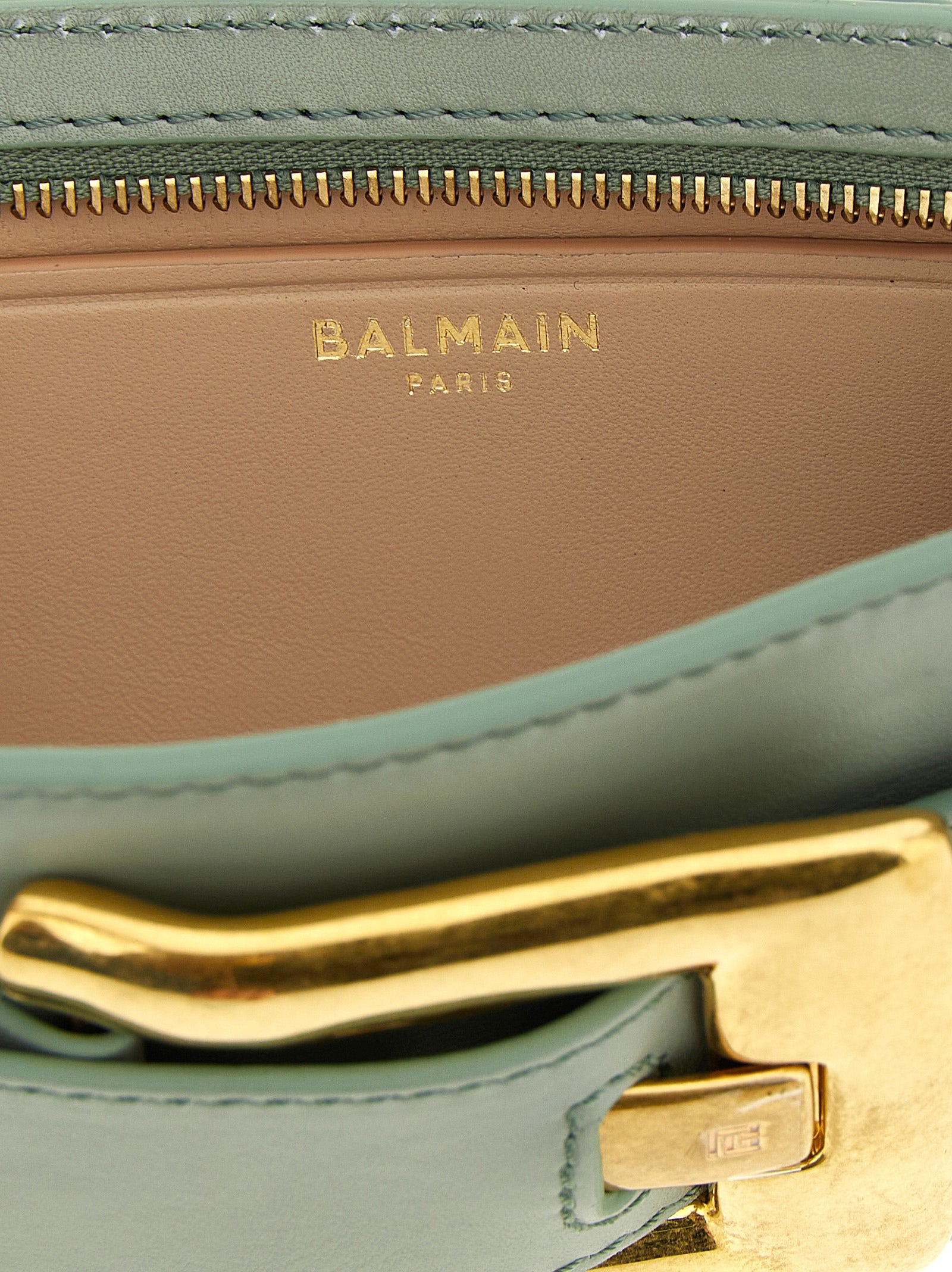 Balmain Bicolor Calfskin Clutch Bag