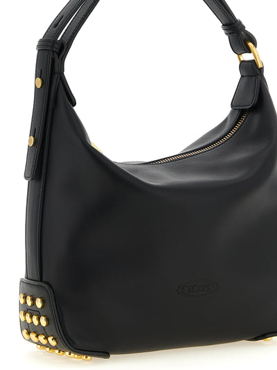 Tod's Black Calfskin Shoulder Bag