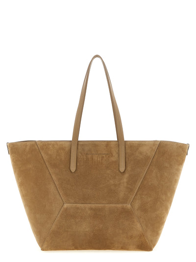 Brunello Cucinelli Brown Calfskin Shoulder Bag