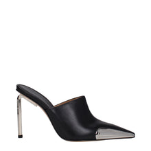 Off-White Black Leather High Heel Pumps
