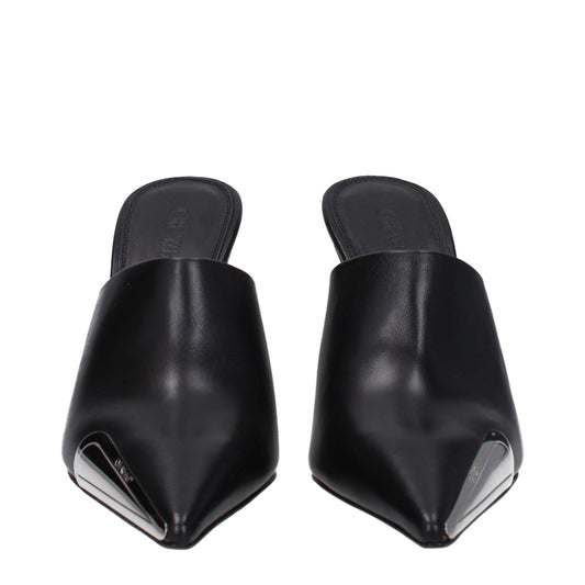Off-White Black Leather High Heel Pumps