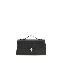 Alexander McQueen Black Calf Leather Bos Taurus Handbag