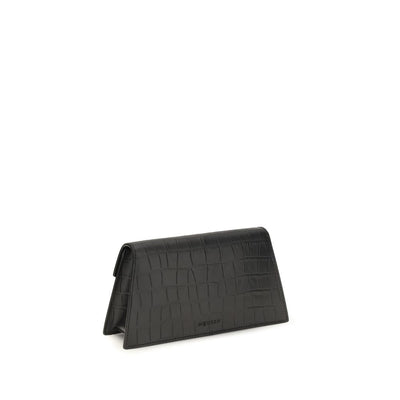 Alexander McQueen Black Calf Leather Bos Taurus Clutch Bag