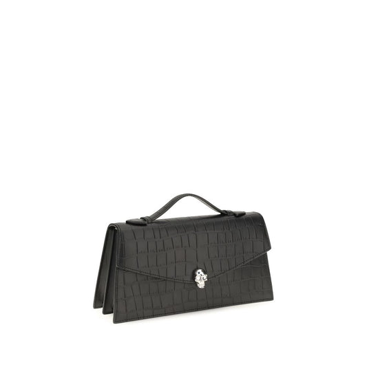 Alexander McQueen Black Calf Leather Bos Taurus Handbag