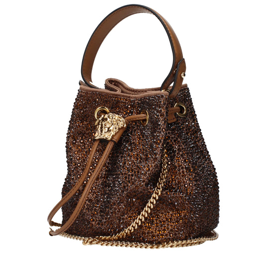 Versace Brown Satin Handbag