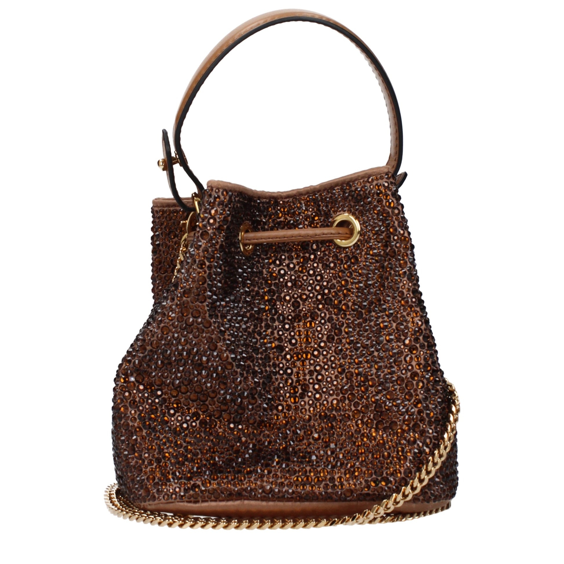 Versace Brown Satin Handbag