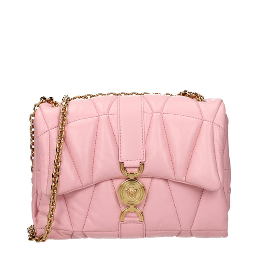 Versace Pink Leather Shoulder Bag