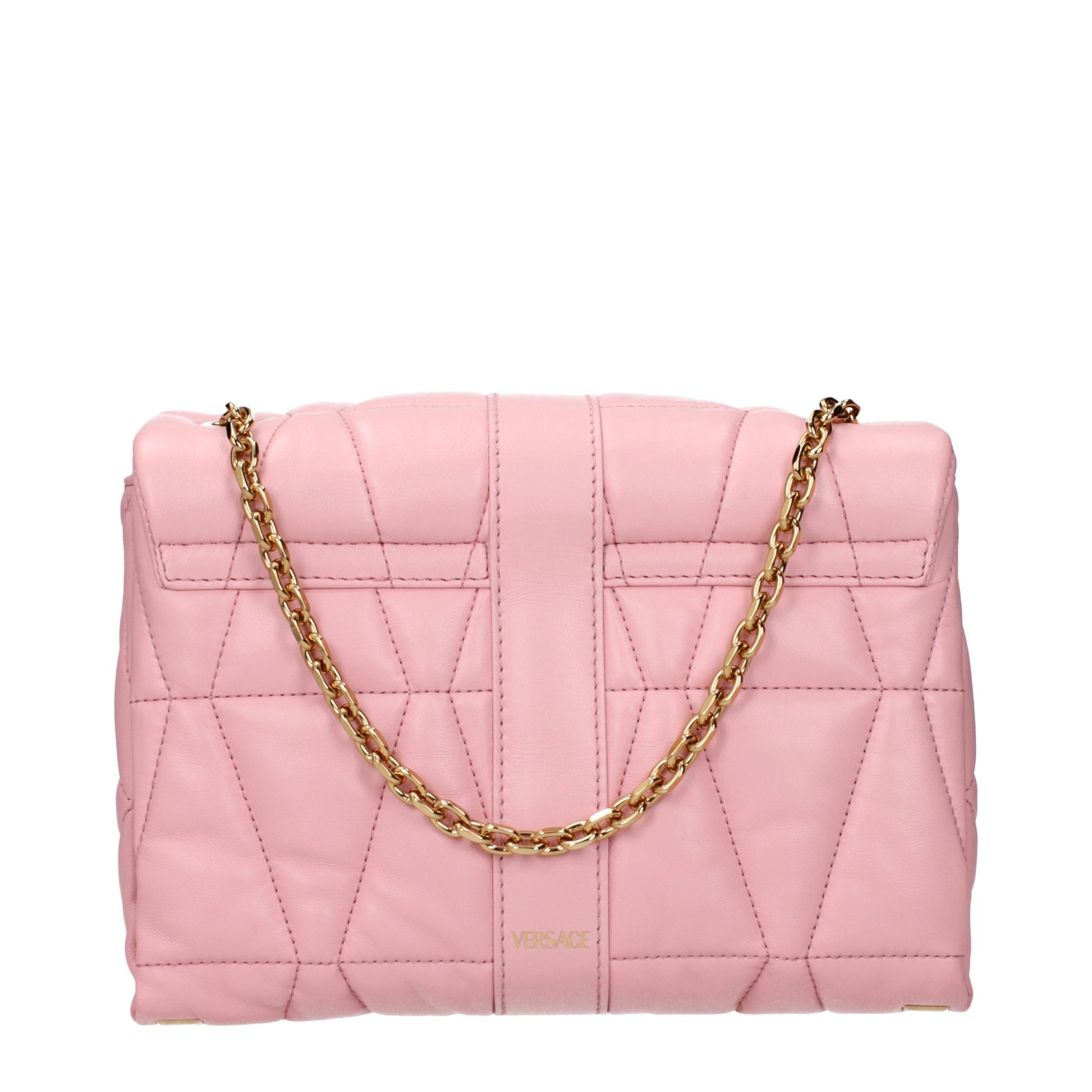 Versace Pink Leather Shoulder Bag