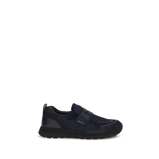 Prada Blue Polyester Athletic Sneakers