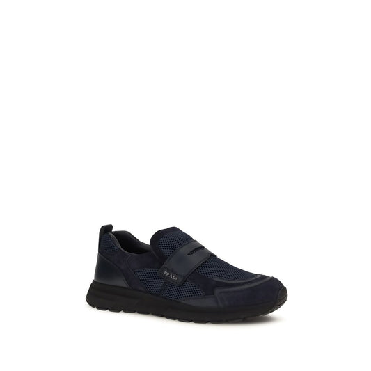 Prada Blue Polyester Athletic Sneakers