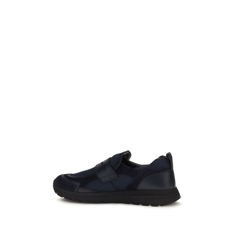 Prada Blue Polyester Athletic Sneakers