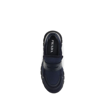 Prada Blue Polyester Athletic Sneakers