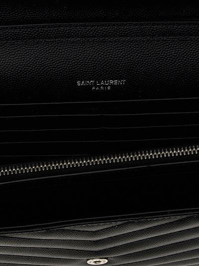 Saint Laurent Black Calfskin Clutch Bag