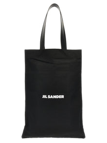 Jil Sander Black Cotton Tote Bag
