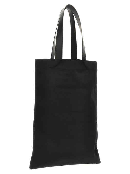 Jil Sander Black Cotton Tote Bag