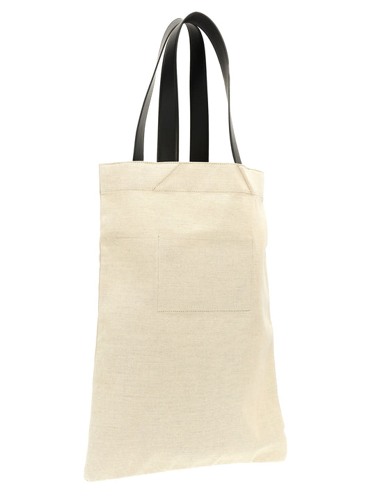 Jil Sander Bicolor Cotton Tote Bag