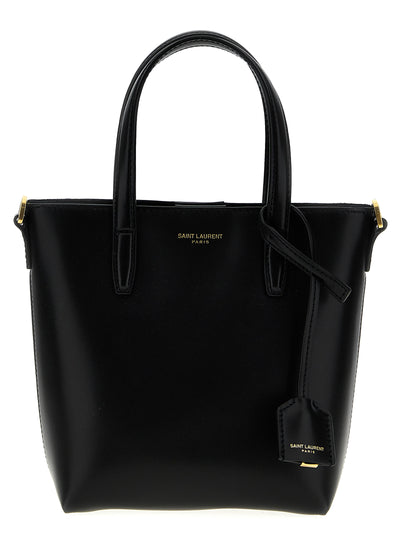 Saint Laurent Black Calfskin Tote Bag