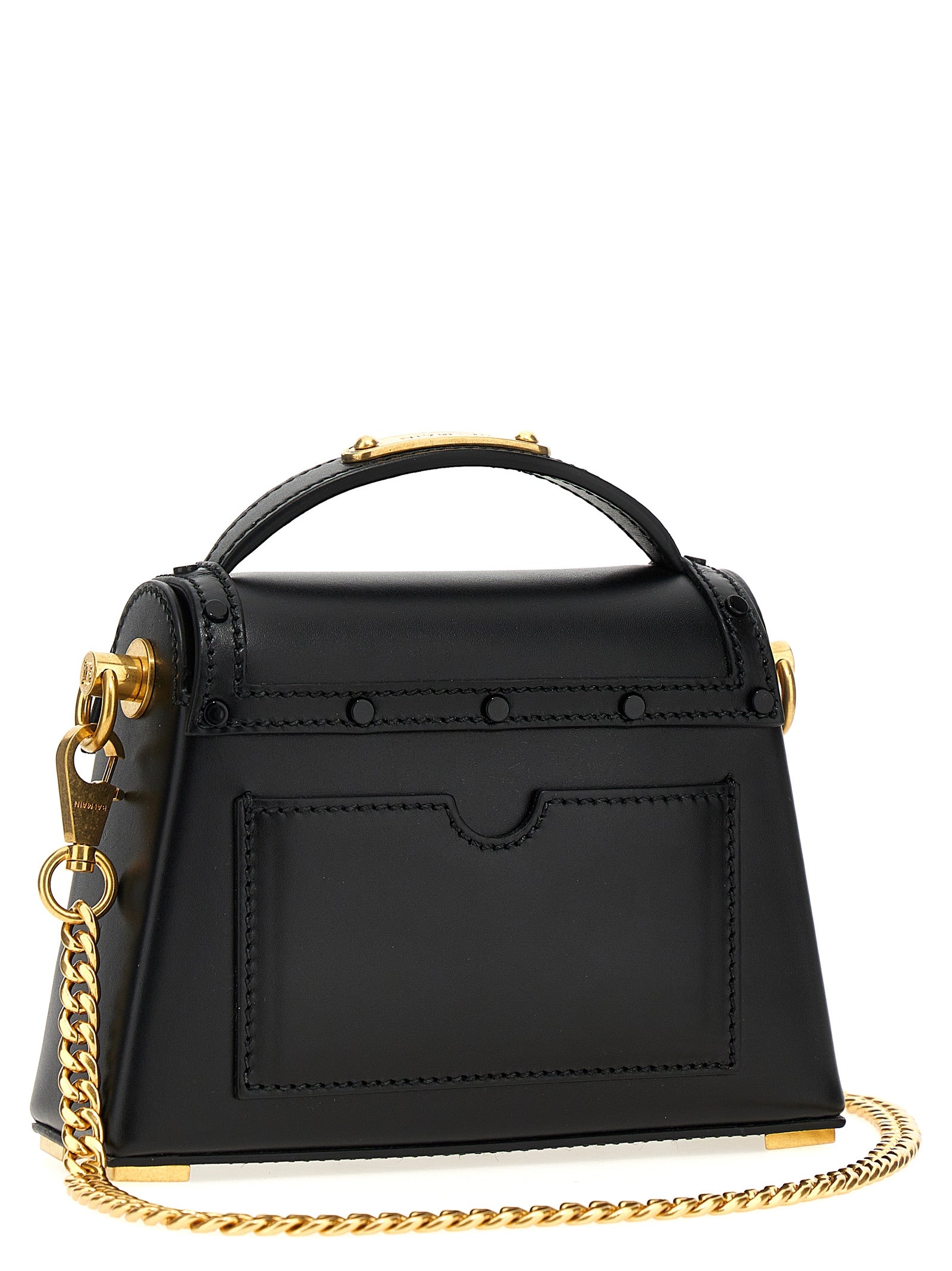 Balmain Black Calfskin Handbag
