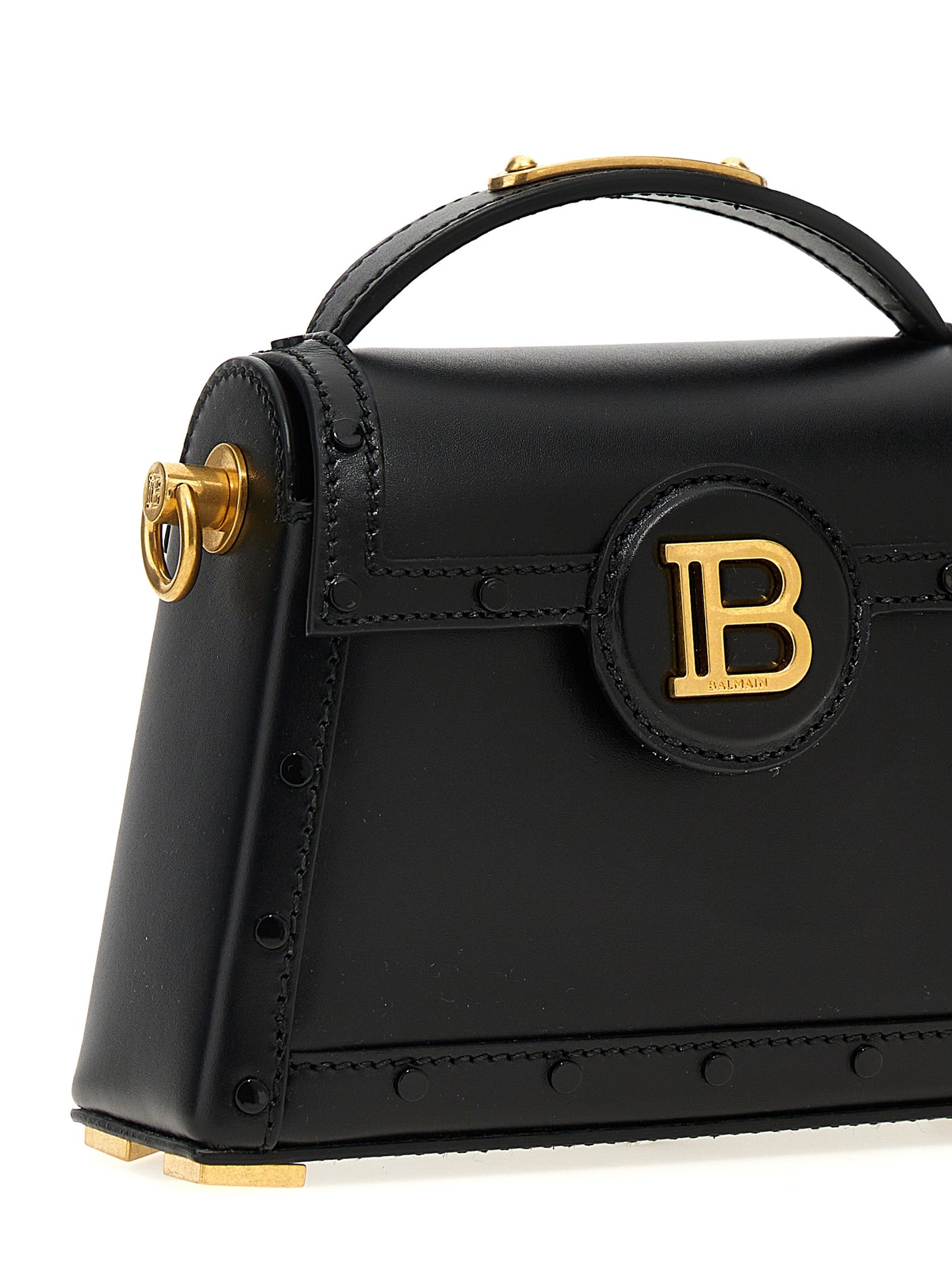 Balmain Black Calfskin Handbag