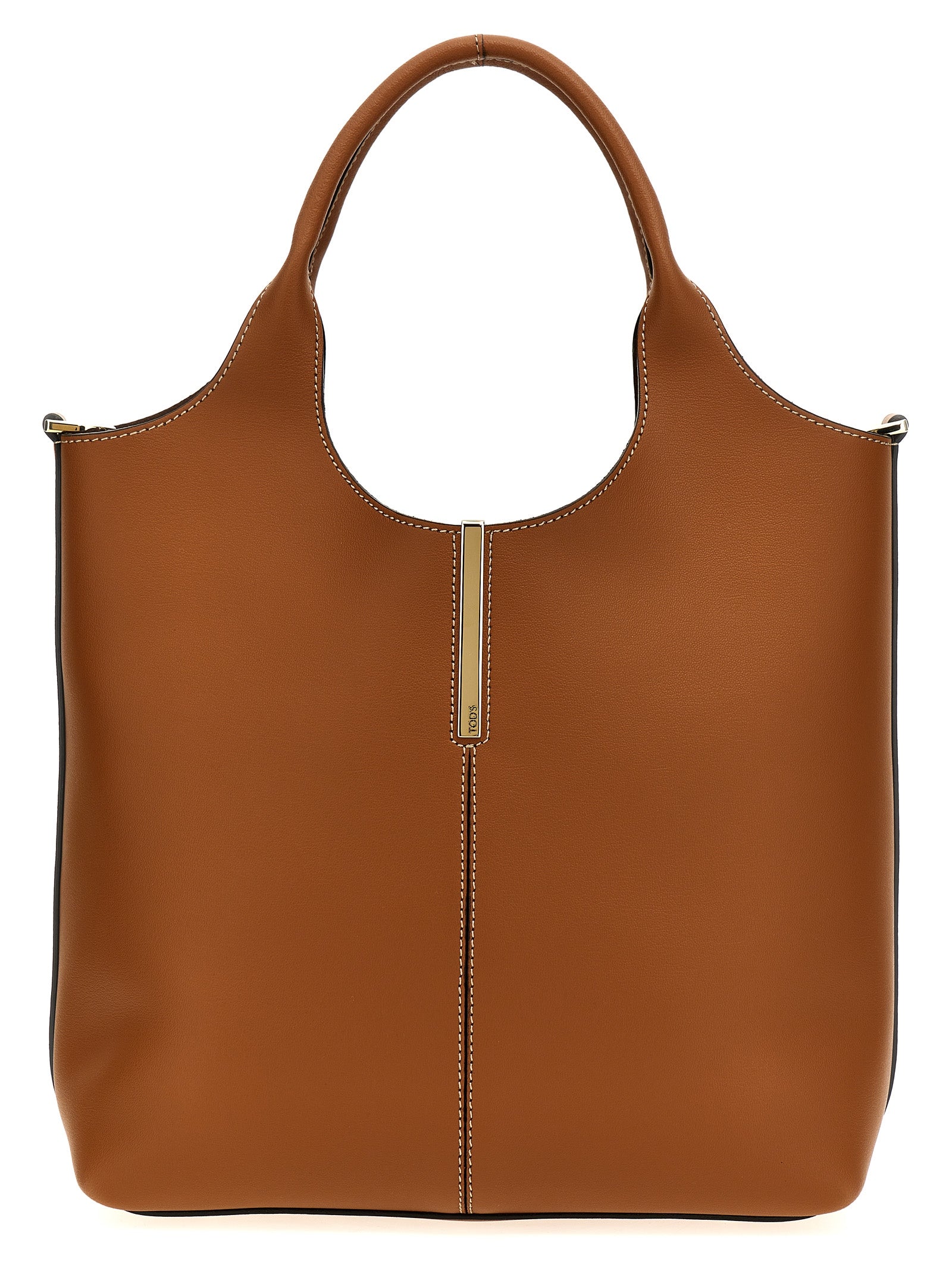 Tod's Brown Calfskin Tote Bag